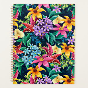 Handbemaltes exotisches Blumenmuster-23001 Planer