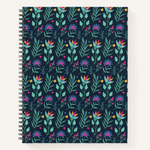 Handbemaltes exotisches Blumenmuster-23206 Notizbuch