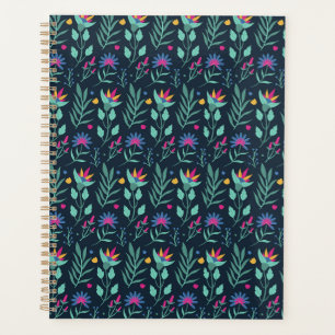 Handbemaltes exotisches Blumenmuster-23206 Planer