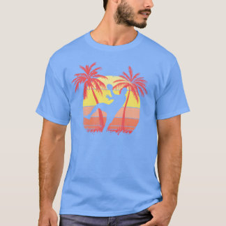 Handbollwurf Männlich Sommer Sonnenuntergang 80er T-Shirt
