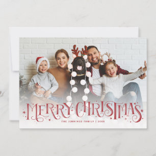 Handbriefe Frohe Weihnachts-Rote Weihnachtskarte Ankündigung