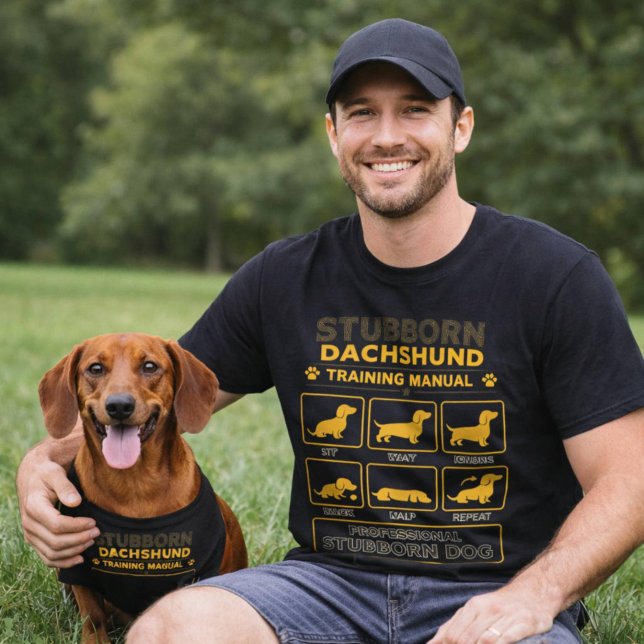 Handbuch für das Training von sturen Dachshunden R T-Shirt (Von Creator hochgeladen)