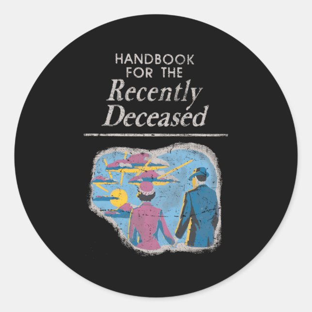 Handbuch für die vor kurzem verstorbenen vorbedrän runder aufkleber (Vorderseite)