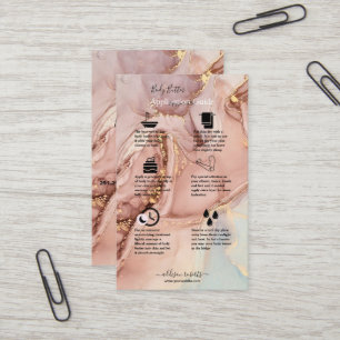 Handbuch zur Anwendung auf dem Bildschirm Rosa Gol Visitenkarte