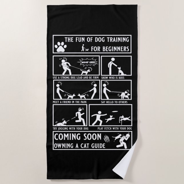 Handbuch zur Schulung von Funny Dog Strandtuch (Vorderseite)
