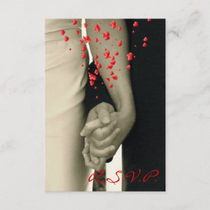 Händchen Balack weiß Hochzeit RSVP Reaktion Karte