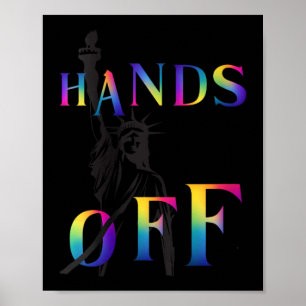 Händchen der Widerstandskraft Regenbogenstatue der Poster