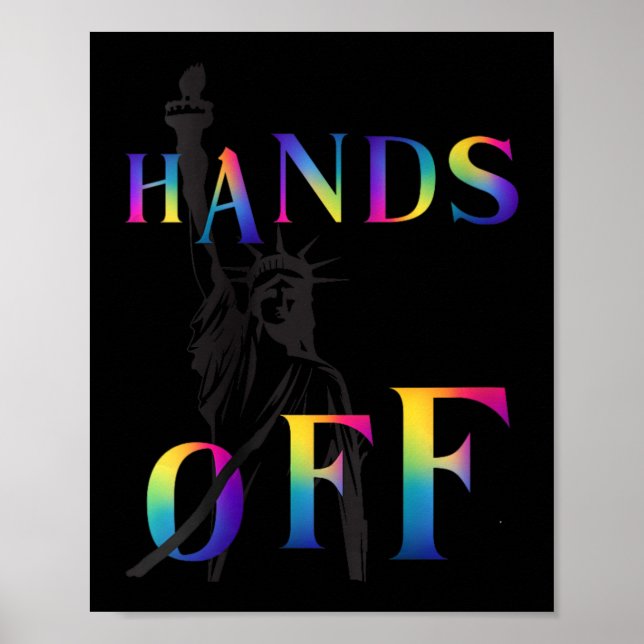 Händchen der Widerstandskraft Regenbogenstatue der Poster (Vorne)