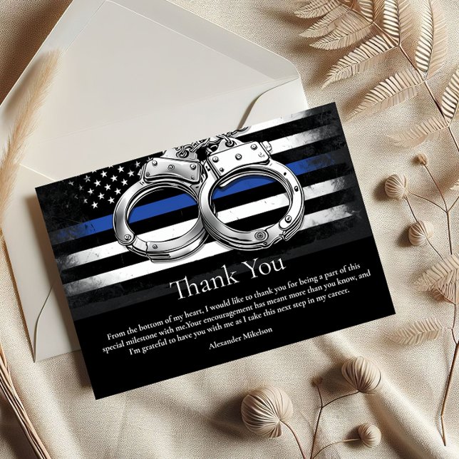 Handcuffs American Flag Police Graduation Dankeskarte (Von Creator hochgeladen)