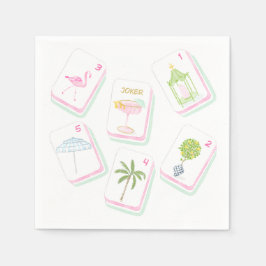 Handdesignte Palm Beach Mahjong-Party Serviette