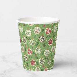HandDrawn Christmas Ornament Paper Cups Pappbecher