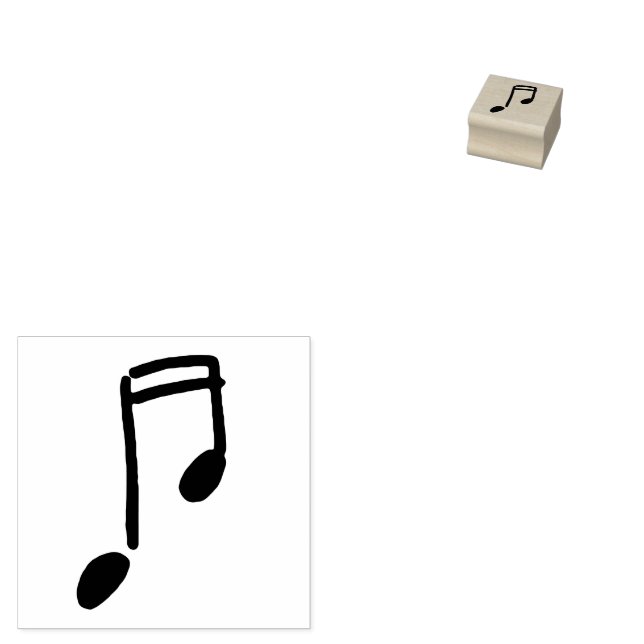 handdrawn music note gummistempel (Stempel)