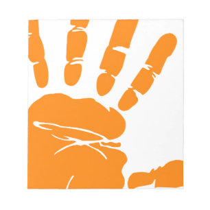Handdruck Notizblock