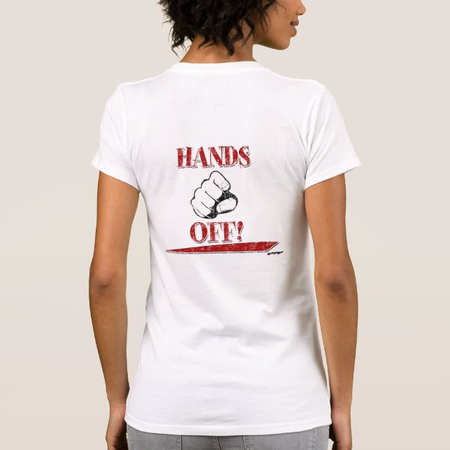 HÄNDE AB! Rot - Rückseite T-Shirt (Rückseite)