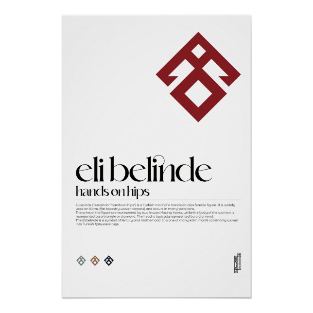 Hände auf Hüften (Eli Belinde) Turkic Figure Poste Poster (Vorderseite)