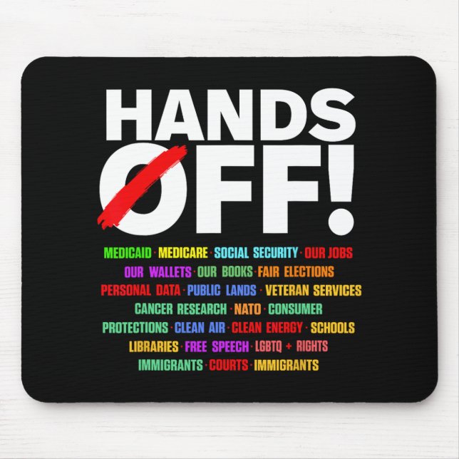 Hände aus Protest Mousepad (Vorne)
