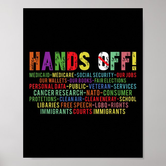 Hände aus Protest Poster (Vorne)