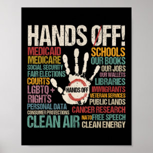 Hände aus Protest Poster