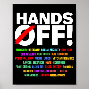 Hände aus Protest Poster