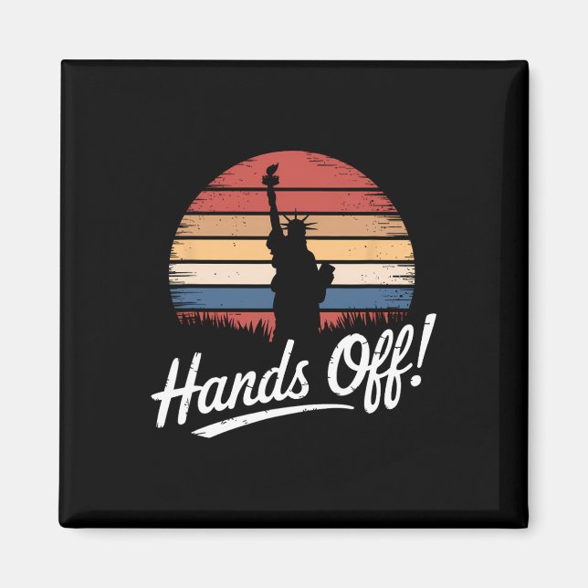Hände aus Protest Statue der Freiheit Resist Resis Magnet (Vorne)