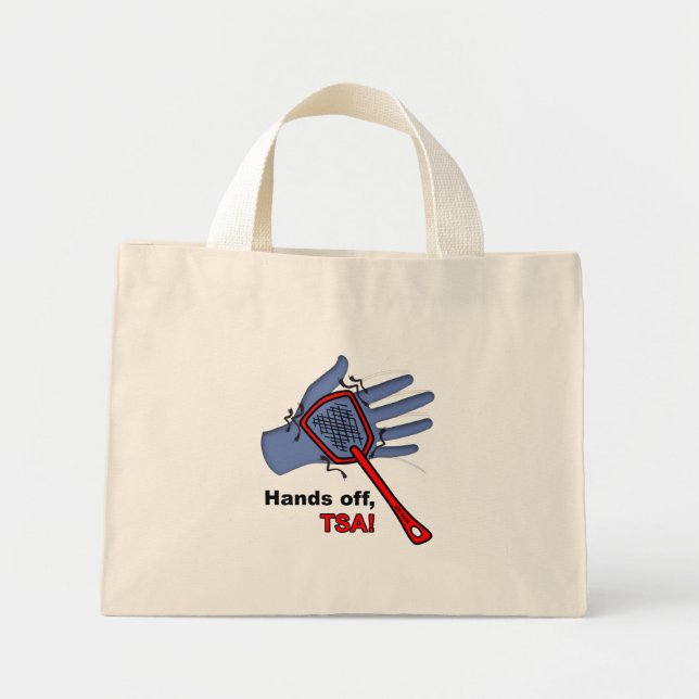 Hände aus, TSA! Tüte Mini Stoffbeutel (Vorne)