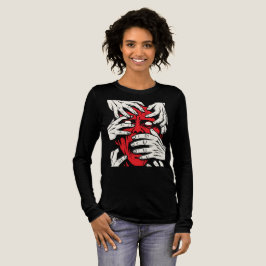 Hände bedecken Gesicht Horror Roter Dämon Kunst Tri-Blend Shirt