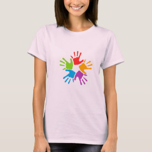 "Hände" - Bella-Ringer-T - Shirt für Frauen
