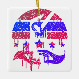 Hände der Einheit Keramikornament