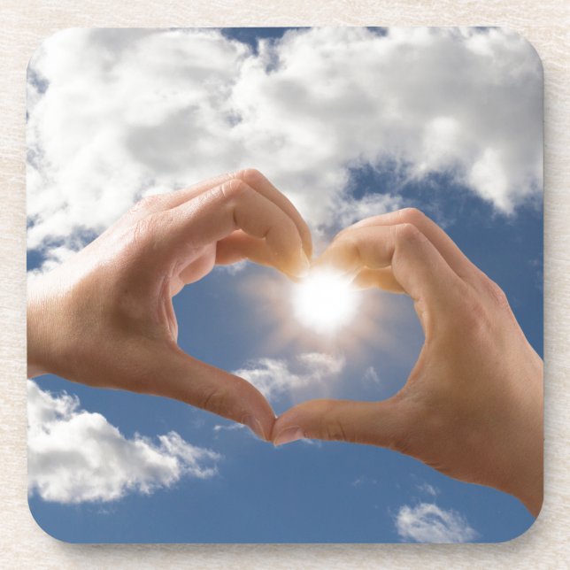 Hände der Liebe Untersetzer (Vorderseite)