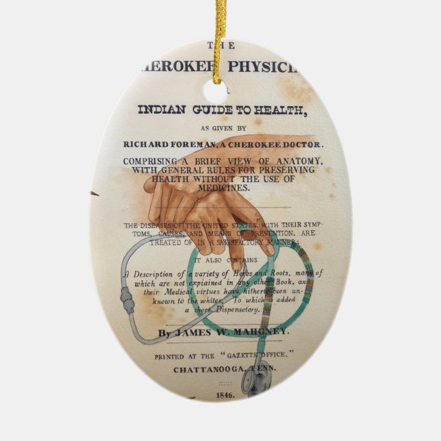 Hände des Heilers Keramik Ornament (Vorne)