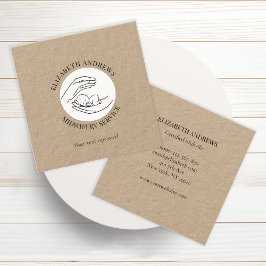 Hände, die ein Baby-simpel-modern halten Quadratische Visitenkarte