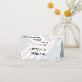 Hände eines homosexuellen Ehepaares mit Rings Platzkarte