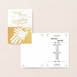 Hände eines schwulen Hochzeitspaares mit Ringen Folienkarte