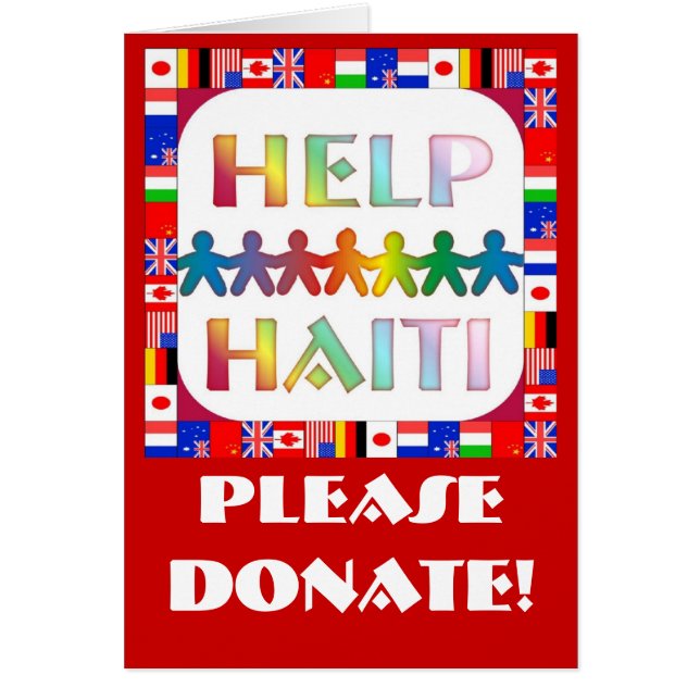Hände für Haiti - Bitte spenden (Vorne)
