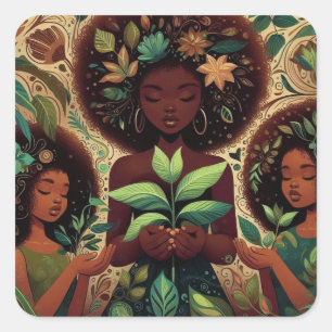 Hände halten Pflanze Aufkleber