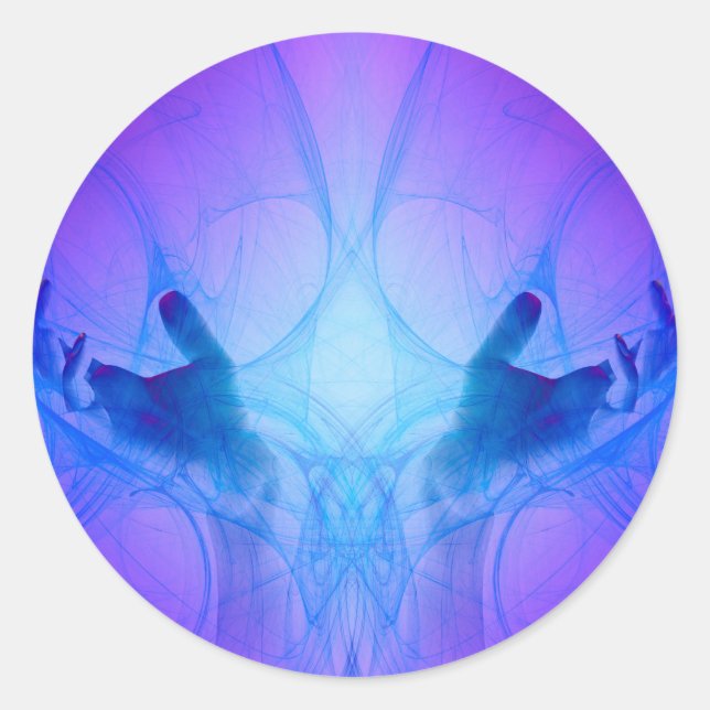 Hände heilen runder aufkleber (Vorderseite)