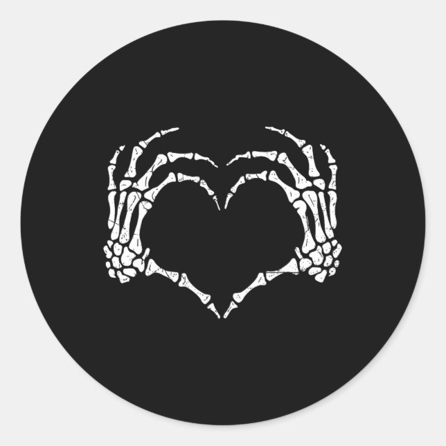 Hände Herz Schild Halloween Kostüme Männer Frauen  Runder Aufkleber (Vorderseite)