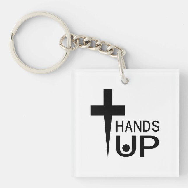 Hände hoch schlüsselanhänger (Vorderseite)