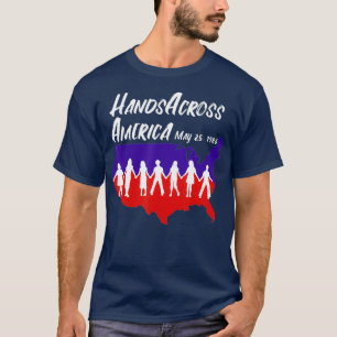 Hände in Amerika am 25. Mai 1986 Männer Frauen T-Shirt