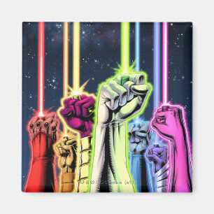 Hände in der Luft mit Ringen - Farbe Magnet