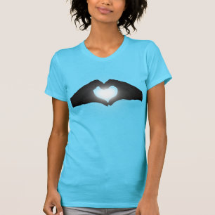 Hände in Herzform Silhouette T-Shirt