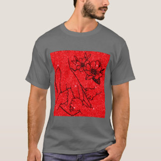 Hände Linienzeichnung Familie T-Shirt