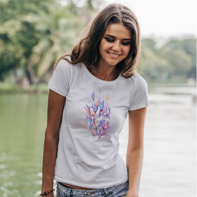 Hände mit farbigen Blätter T-Shirt (Von Creator hochgeladen)