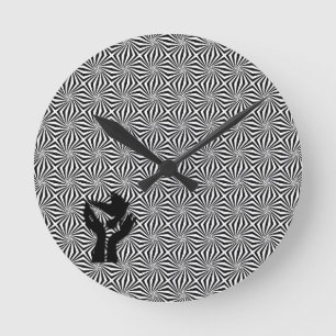 Hände mit Taubenmuster, Glaube, Wanduhr