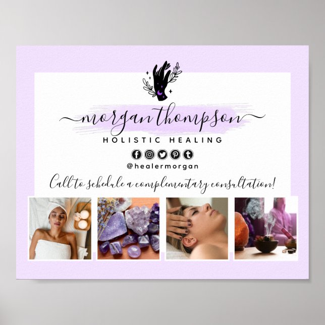 Hände & Mond Massage Wellness-Center Salon Marketi Poster (Vorne)