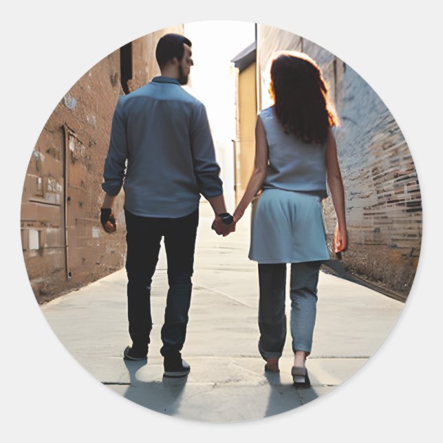 Hände | Rückgang der Liebe Runder Aufkleber (Vorderseite)