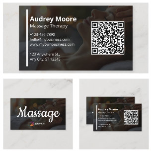 Hände Therapeut Massage Therapie Visitenkarte