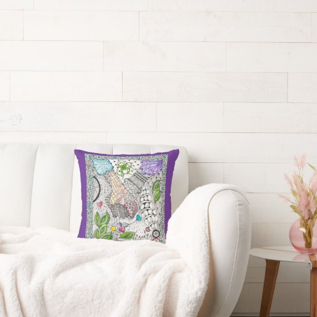 Hände über Herz Kissen (Liege)