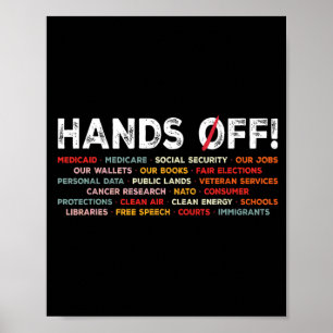 Hände Vintager Protest Poster