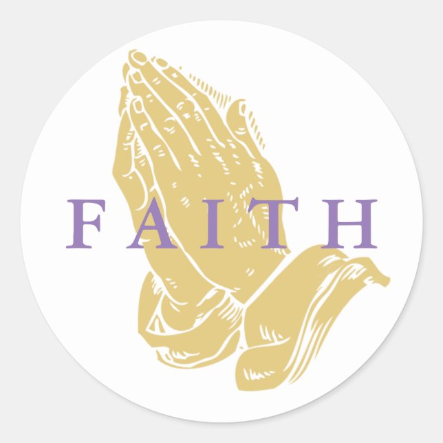 Hände von Gebetsklebern Runder Aufkleber (Vorderseite)